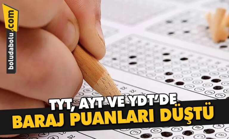 TYT, AYT VE YDT’DE BARAJ PUANLARI DÜŞTÜ