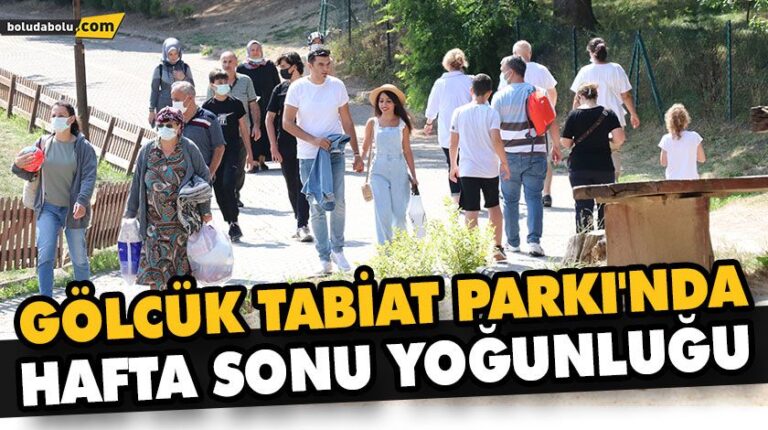 GÖLCÜK TABİAT PARKI’NDA HAFTA SONU YOĞUNLUĞU YAŞANIYOR
