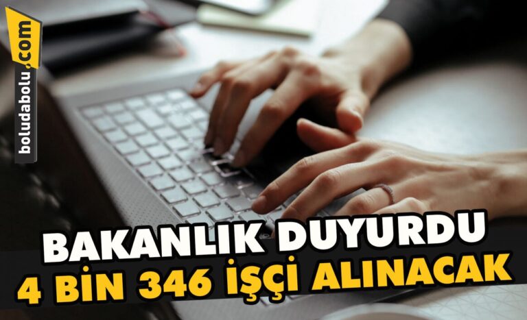 Bakan Kasapoğlu duyurdu: 4 bin 346 kadrolu işçi alınacak