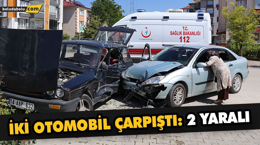 İKİ OTOMOBİL ÇARPIŞTI: 2 YARALI İKİ OTOMOBİL ÇARPIŞTI: 2 YARALI