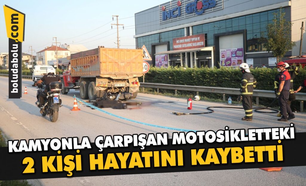 Düzce’de kamyonla çarpışan motosikletteki 2 kişi öldü