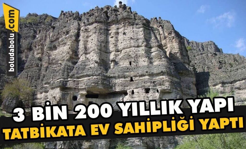 Bolu’daki 3 bin 200 yıllık Solaklar Kaya Evleri tatbikata ev sahipliği yaptı
