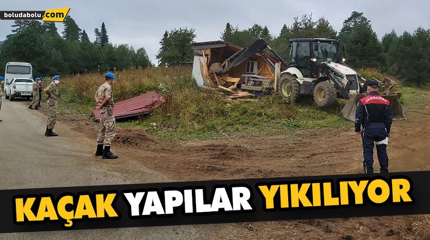 YEDİGÖLLER YOLU ÜZERİNDE KAÇAK YAPILARA MÜSAADE YOK… YEDİGÖLLER YOLU ÜZERİNDE KAÇAK YAPILARA MÜSAADE YOK…
