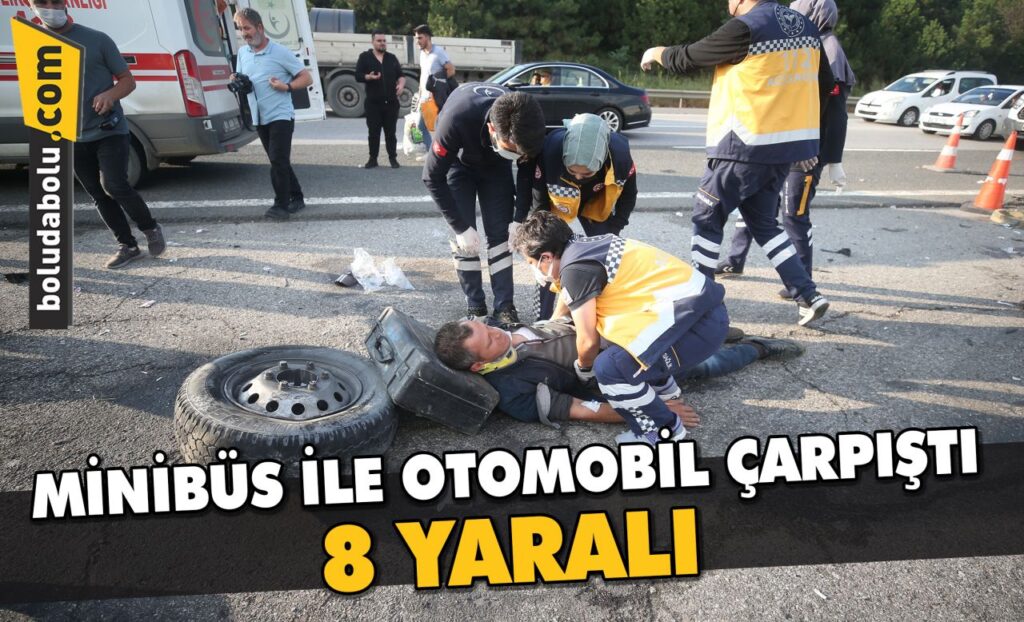 Anadolu Otoyolu’nda minibüs ile otomobil çarpıştı, 8 kişi yaralandı Anadolu Otoyolu’nda minibüs ile otomobil çarpıştı, 8 kişi yaralandı