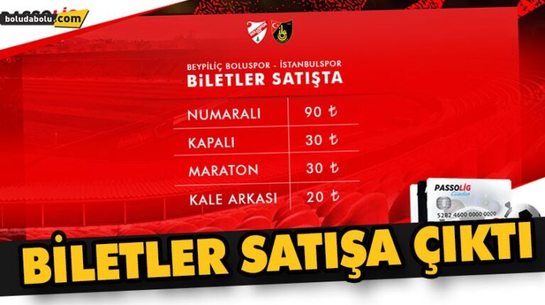 BİLETLER SATIŞA ÇIKTI