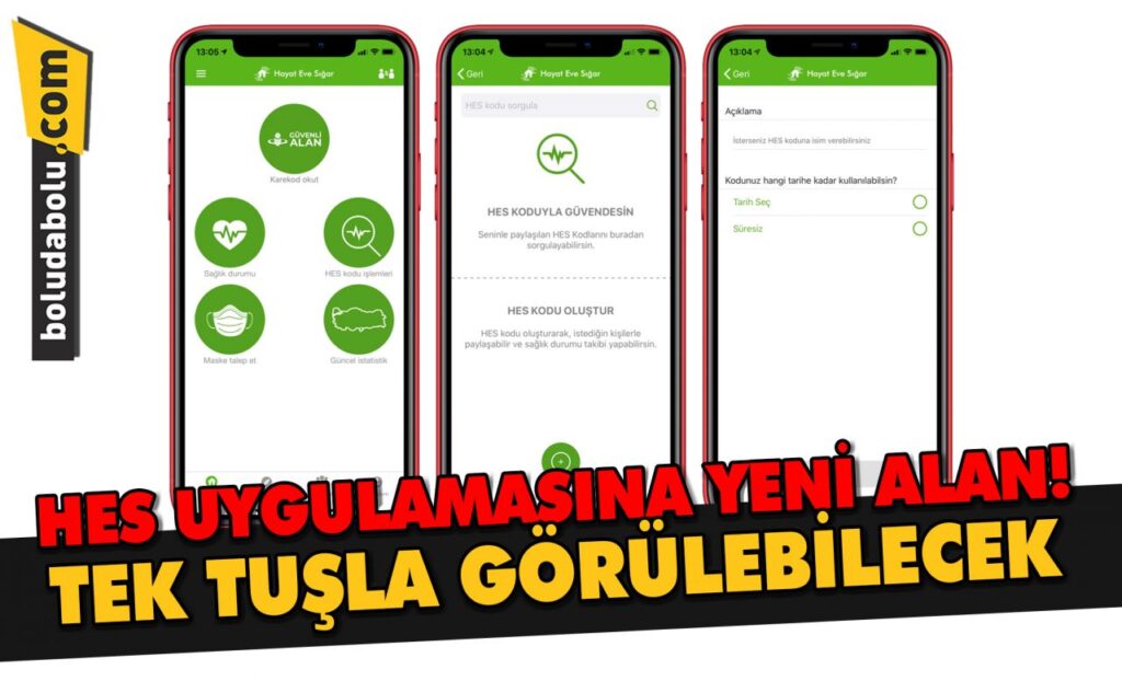 HES UYGULAMASINA YENİ ALAN! TEK TUŞLA GÖRÜLEBİLECEK HES UYGULAMASINA YENİ ALAN! TEK TUŞLA GÖRÜLEBİLECEK