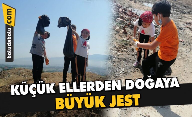 BÜYÜKLERİN KİRLETTİĞİ ORMANI ÇOCUKLAR TEMİZLEDİ