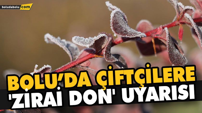 ZİRAİ DON TEHLİKESİNE DİKKAT! ZİRAİ DON TEHLİKESİNE DİKKAT!