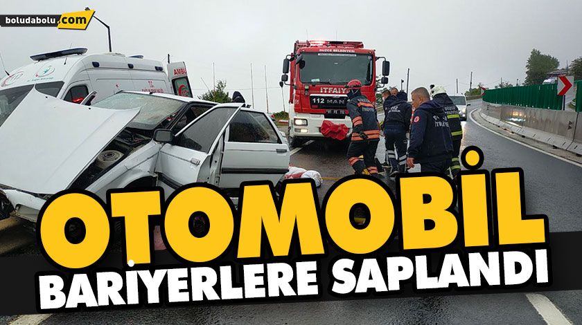 OTOMOBİL BARİYERLERE SAPLANDI 3 AĞIR YARALI OTOMOBİL BARİYERLERE SAPLANDI 3 AĞIR YARALI