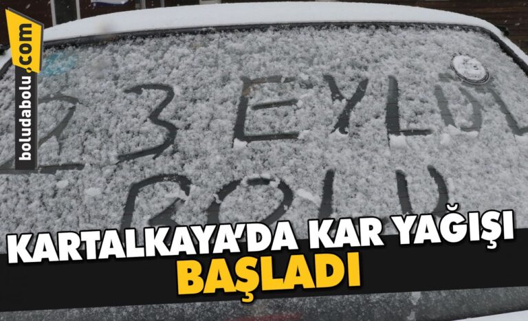Kartalkaya’da kar yağışı başladı
