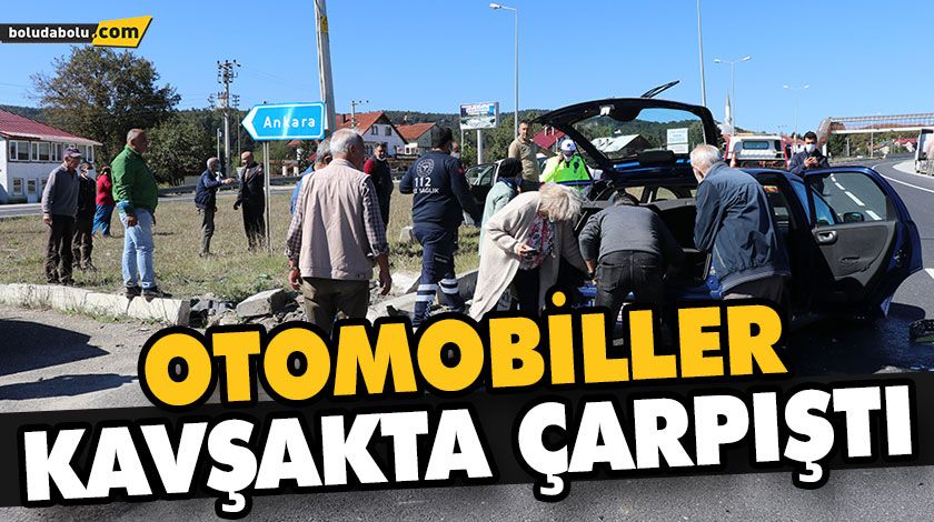 OTOMOBİLLER KAVŞAKTA ÇARPIŞTI: 1 YARALI