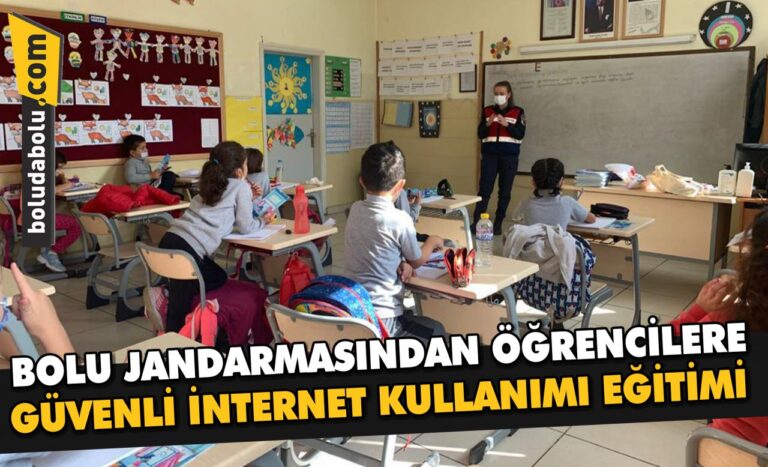 Bolu jandarmasından öğrencilere güvenli internet kullanımı eğitimi
