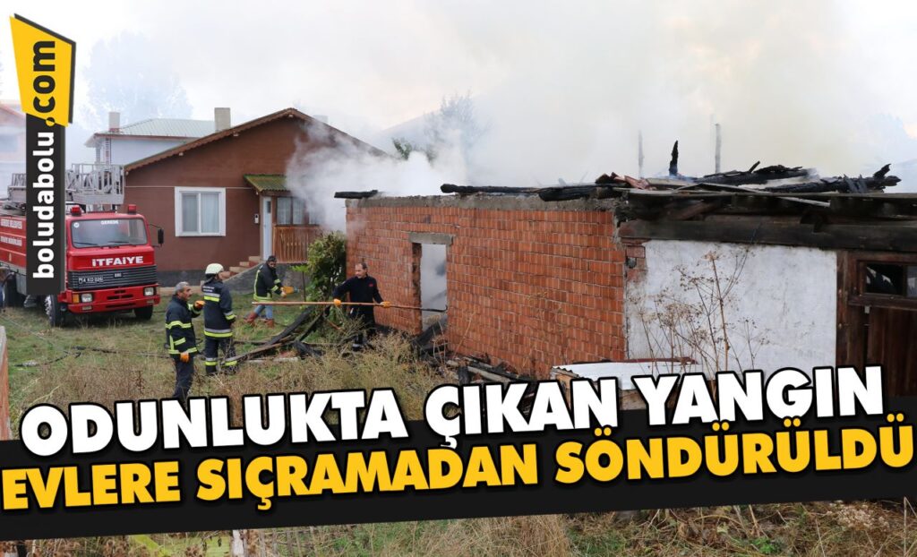Bolu’da, odunlukta çıkan yangın evlere sıçramadan söndürüldü Bolu’da, odunlukta çıkan yangın evlere sıçramadan söndürüldü