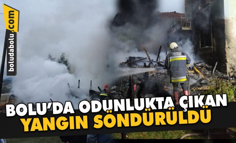 Bolu’da odunlukta çıkan yangın söndürüldü