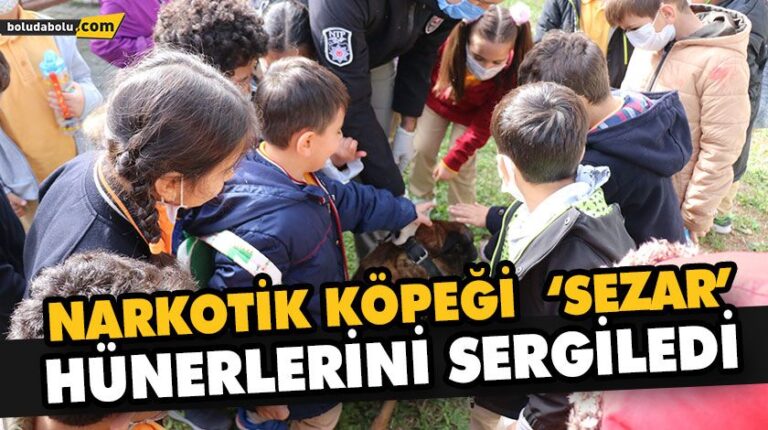 NARKOTİK KÖPEĞİ ‘SEZAR’ HÜNERLERİNİ SERGİLEDİ
