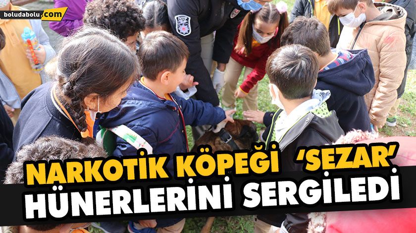 NARKOTİK KÖPEĞİ ‘SEZAR’ HÜNERLERİNİ SERGİLEDİ NARKOTİK KÖPEĞİ ‘SEZAR’ HÜNERLERİNİ SERGİLEDİ
