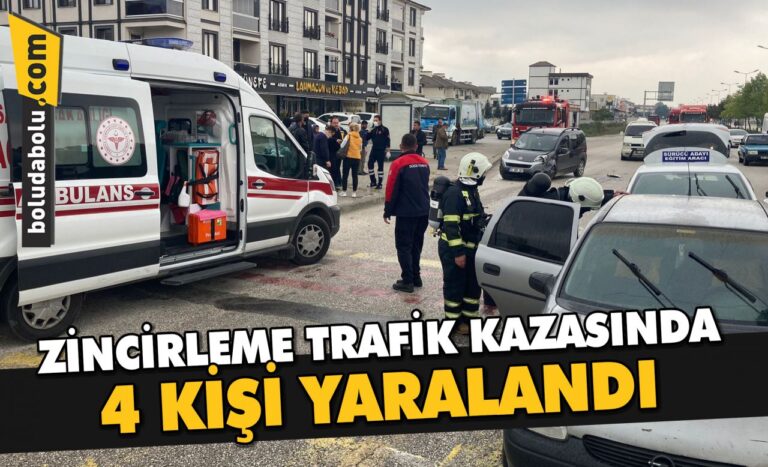 Düzce’de zincirleme trafik kazasında 4 kişi yaralandı