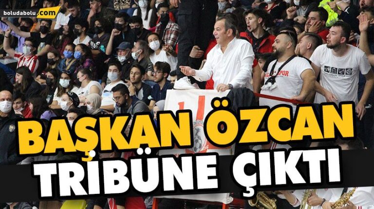 BAŞKAN ÖZCAN TRİBÜNE ÇIKTI