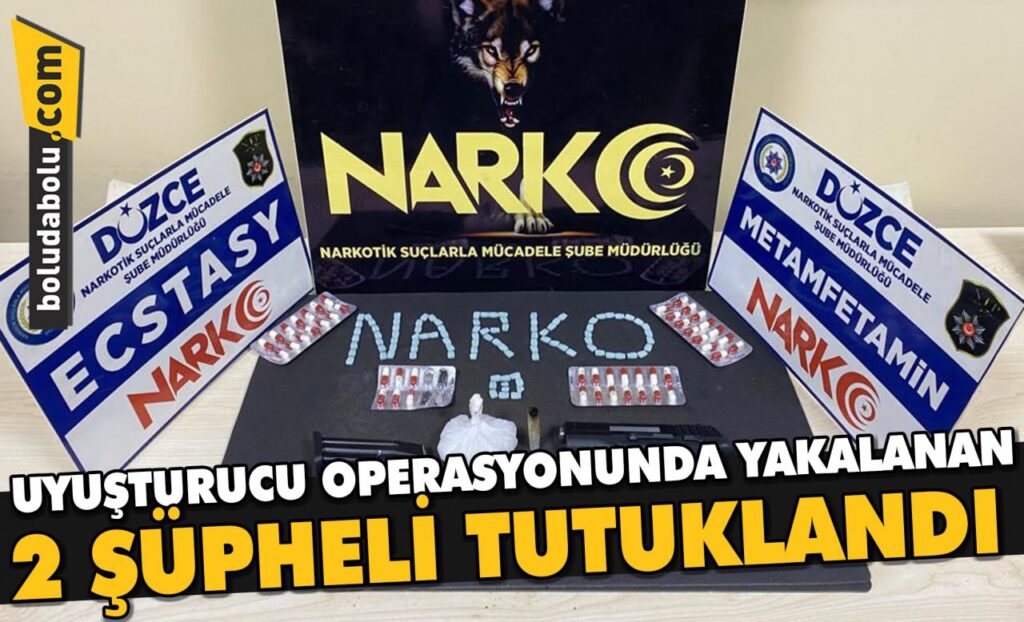 Düzce’de uyuşturucu operasyonunda yakalanan 2 şüpheli tutuklandı Düzce’de uyuşturucu operasyonunda yakalanan 2 şüpheli tutuklandı