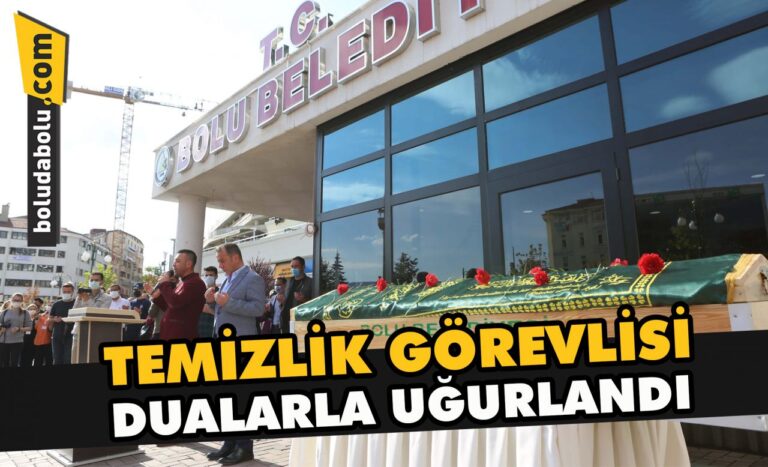 Temizlik görevlisi dualarla uğurlandı