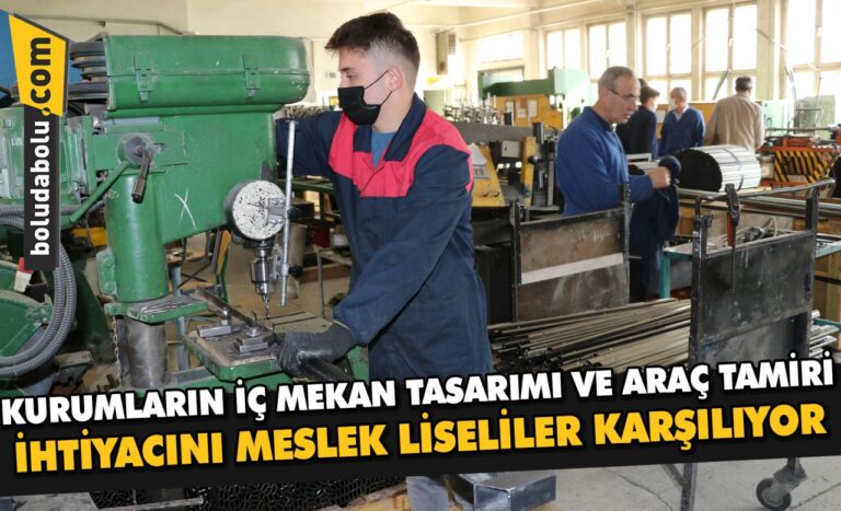 Kurumların iç mekan tasarım ve araç tamiri ihtiyacını meslek liseliler karşılıyor