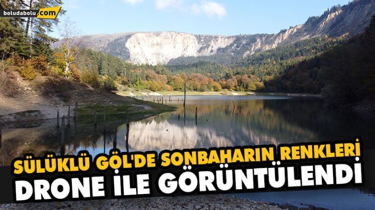 SÜLÜKLÜ GÖL’DE SONBAHARIN RENKLERİ DRONE İLE GÖRÜNTÜLENDİ