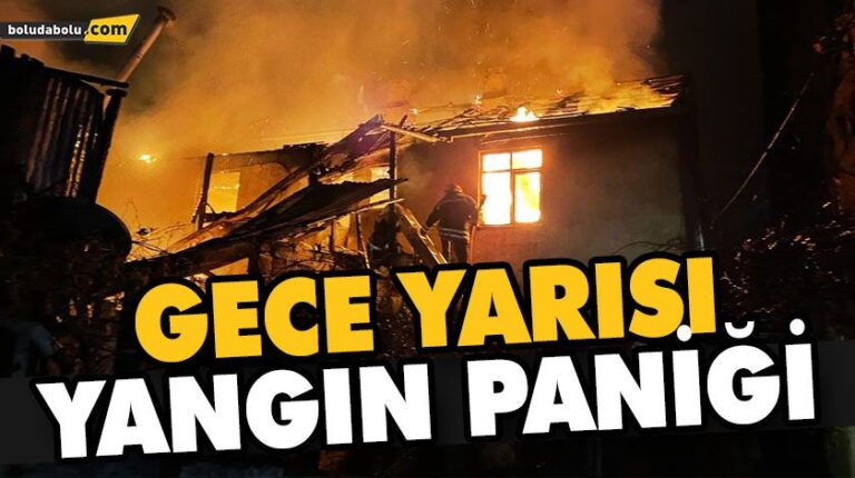 İKİ KATLI AHŞAP EVDE YANGIN ÇIKTI