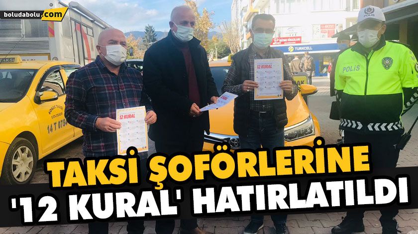 TAKSİCİLER 12 KURAL HAKKINDA BİLGİLENDİRİLDİ