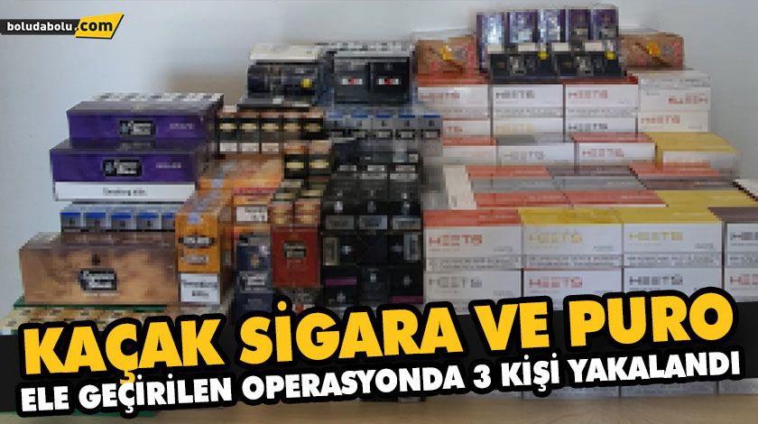 KAÇAK SİGARA VE PURO ELE GEÇİRİLEN OPERASYONDA 3 KİŞİ YAKALANDI KAÇAK SİGARA VE PURO ELE GEÇİRİLEN OPERASYONDA 3 KİŞİ YAKALANDI