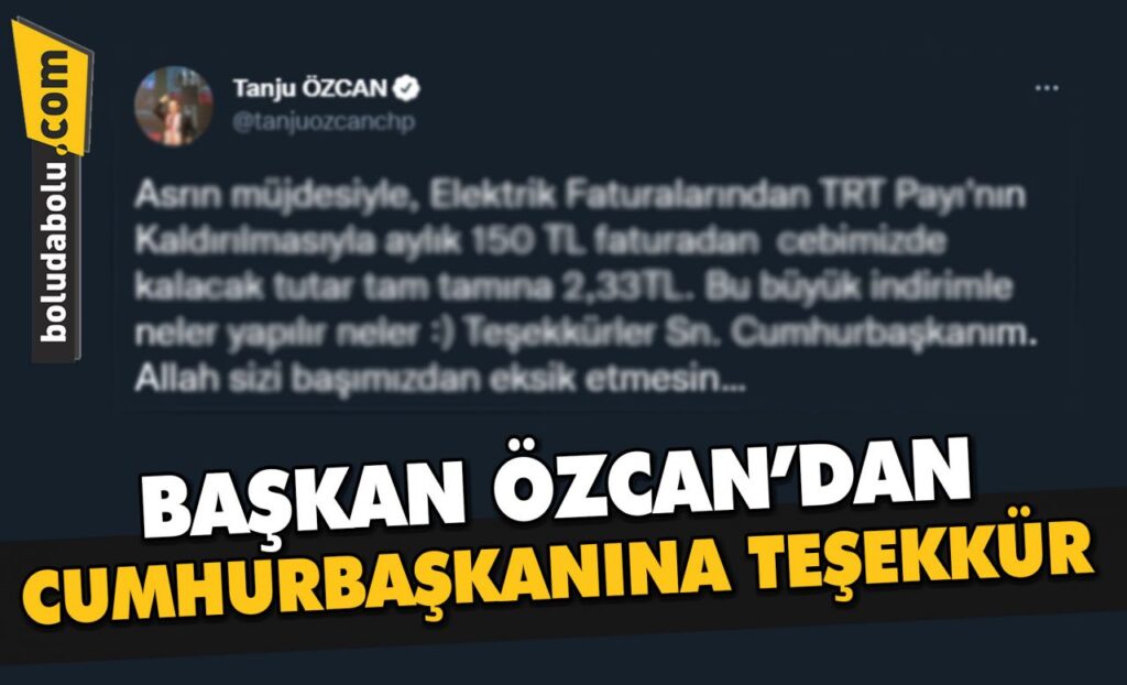 BAŞKAN ÖZCAN CUMHURBAŞKANINA TEŞEKKÜR ETTİ BAŞKAN ÖZCAN CUMHURBAŞKANINA TEŞEKKÜR ETTİ