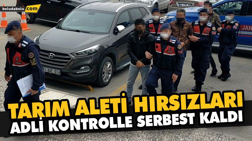TARIM ALETİ HIRSIZLARI ADLİ KONTROLLE SERBEST KALDI