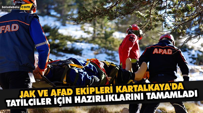 JAK VE AFAD EKİPLERİ KARTALKAYA’DA TATİLCİLER İÇİN HAZIRLIKLARINI TAMAMLADI