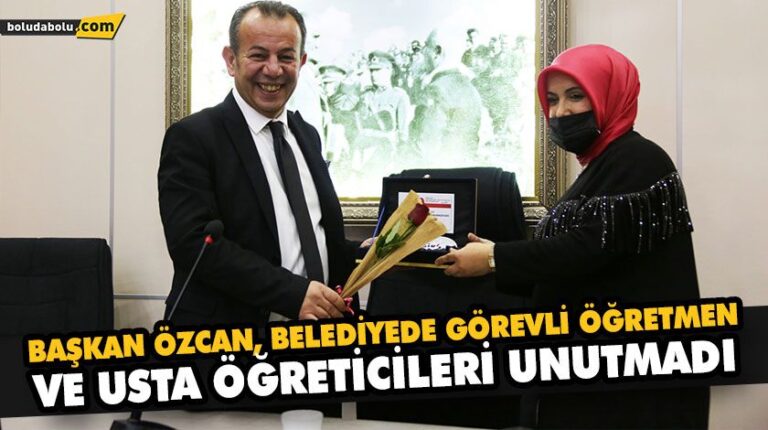 BAŞKAN ÖZCAN, BELEDİYEDE GÖREVLİ ÖĞRETMEN VE USTA ÖĞRETİCİLERİ UNUTMADI