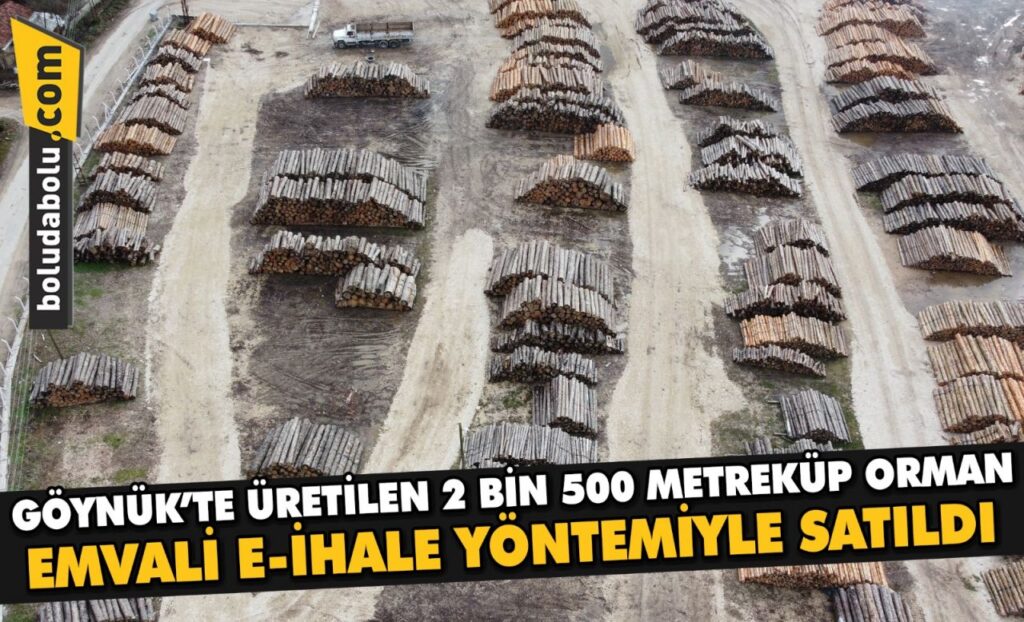 Göynük’te üretilen 2 bin 500 metreküp orman emvali e-ihale yöntemiyle satıldı Göynük’te üretilen 2 bin 500 metreküp orman emvali e-ihale yöntemiyle satıldı
