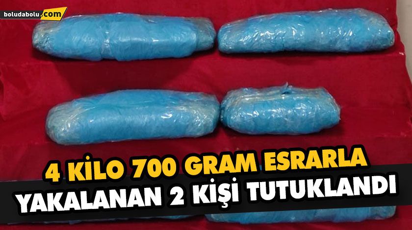 4 KİLO 700 GRAM ESRARLA YAKALANAN 2 KİŞİ TUTUKLANDI 4 KİLO 700 GRAM ESRARLA YAKALANAN 2 KİŞİ TUTUKLANDI