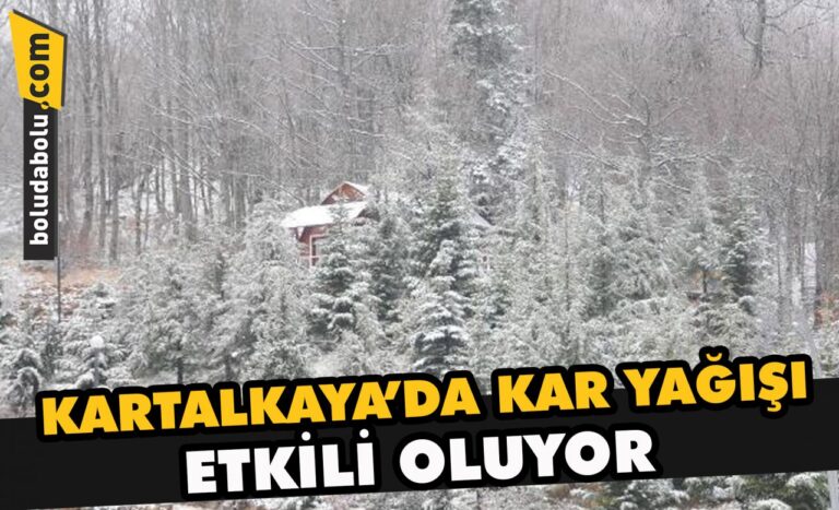 Kartalkaya’da kar yağışı etkili oluyor