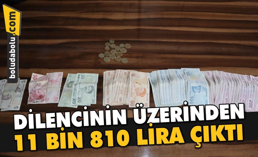 Düzce’de bir dilencinin üzerinden 11 bin 810 lira çıktı Düzce’de bir dilencinin üzerinden 11 bin 810 lira çıktı