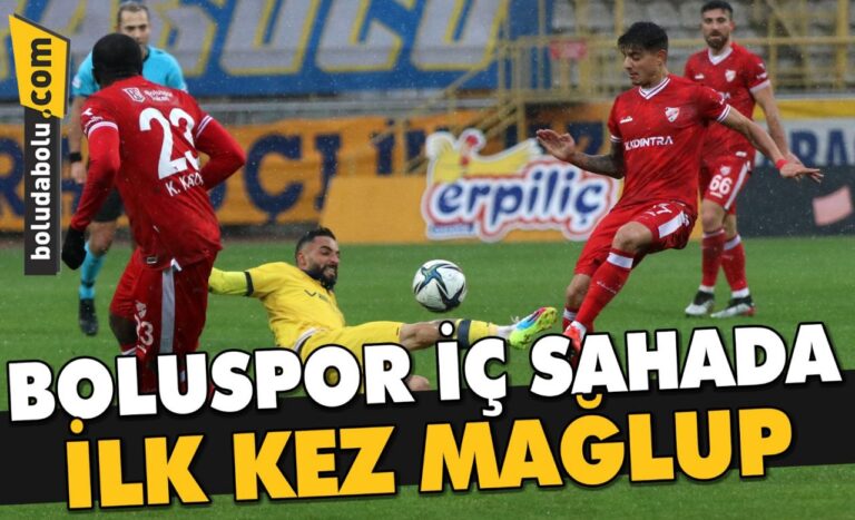 BOLUSPOR İÇ SAHADA İLK KEZ MAĞLUP
