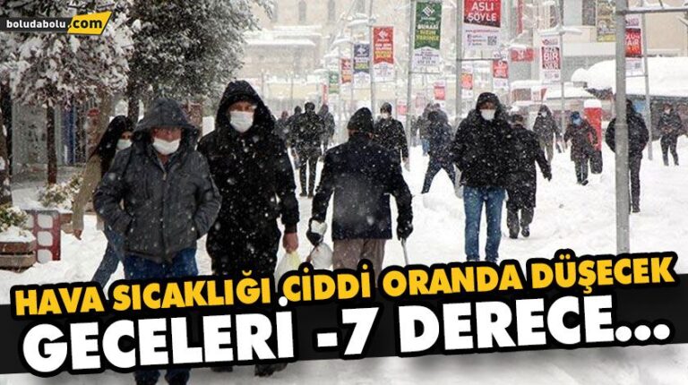 HAVA SICAKLIĞI CİDDİ ORANDA DÜŞECEK