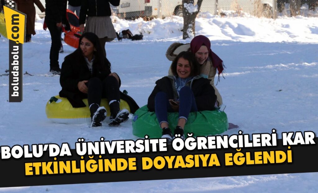 Bolu’da üniversite öğrencileri kar etkinliğinde doyasıya eğlendi Bolu’da üniversite öğrencileri kar etkinliğinde doyasıya eğlendi
