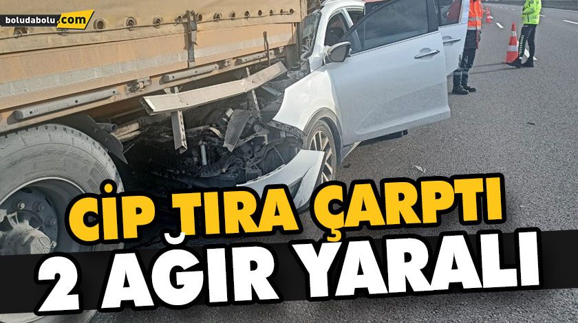 CİP TIRA ÇARPTI 2 AĞIR YARALI CİP TIRA ÇARPTI 2 AĞIR YARALI