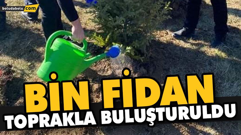 BİN FİDAN TOPRAKLA BULUŞTURULDU BİN FİDAN TOPRAKLA BULUŞTURULDU