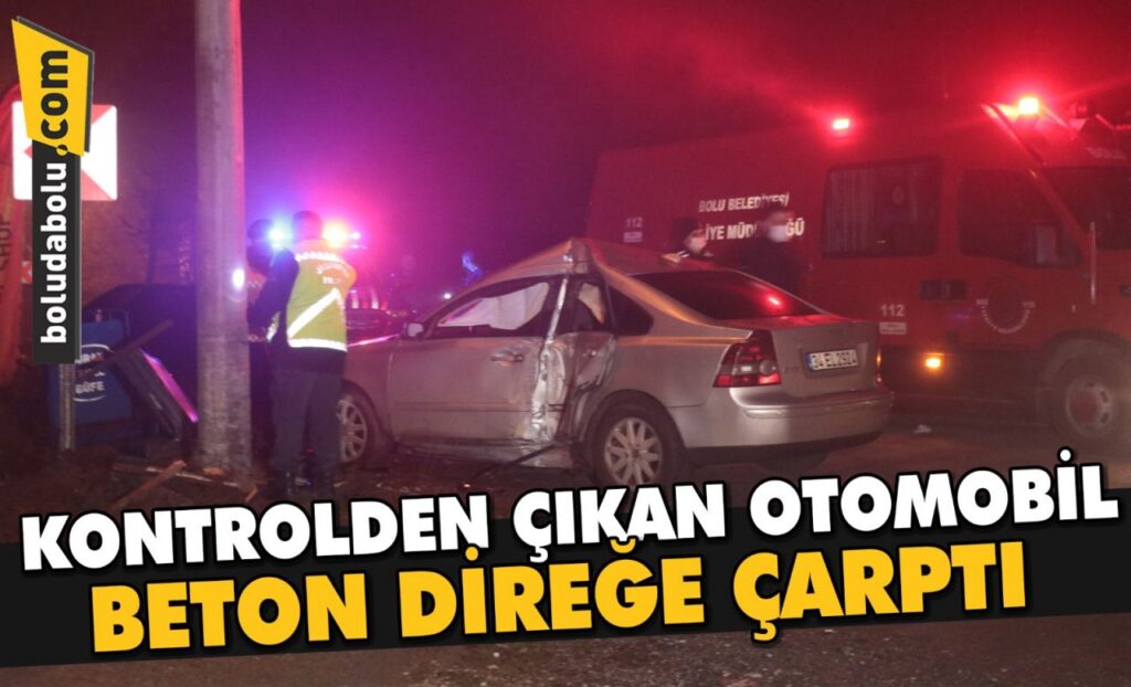 Bolu’da elektrik direğine çarpan otomobilin sürücüsü yaralandı Bolu’da elektrik direğine çarpan otomobilin sürücüsü yaralandı