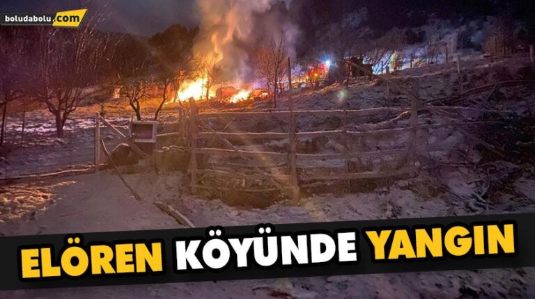 ELÖREN KÖYÜNDE YANGIN