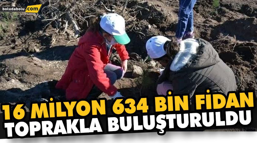 16 MİLYON 634 BİN FİDAN TOPRAKLA BULUŞTURULDU 16 MİLYON 634 BİN FİDAN TOPRAKLA BULUŞTURULDU