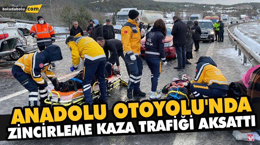 Anadolu Otoyolu’nda zincirleme kaza trafiği aksattı Anadolu Otoyolu’nda zincirleme kaza trafiği aksattı