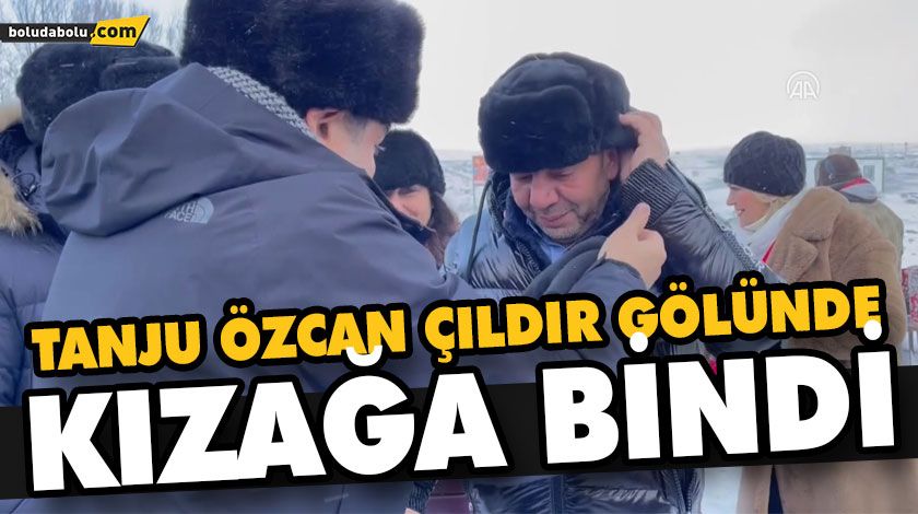 TANJU ÖZCAN ÇILDIR GÖLÜNDE KIZAĞA BİNDİ TANJU ÖZCAN ÇILDIR GÖLÜNDE KIZAĞA BİNDİ