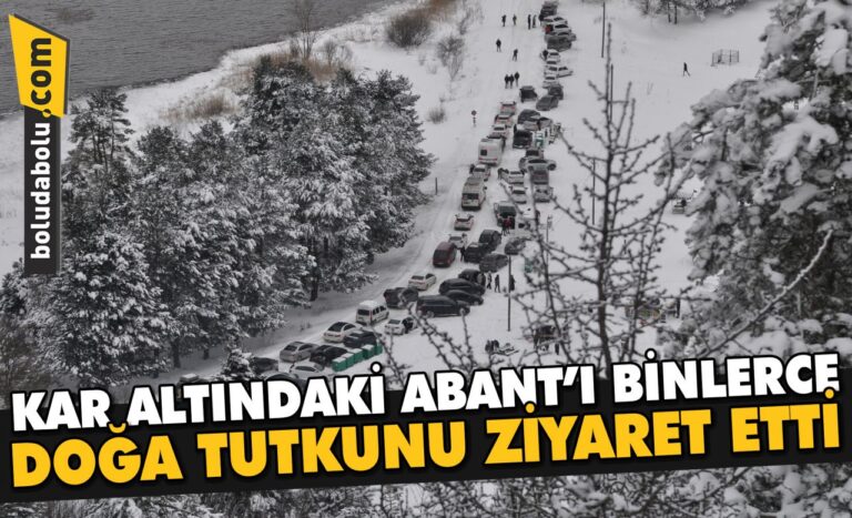 Kar altındaki Abant’ı binlerce doğa tutkunu ziyaret etti
