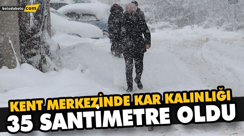 KENT MERKEZİNDE KAR KALINLIĞI 35 SANTİMETRE OLDU KENT MERKEZİNDE KAR KALINLIĞI 35 SANTİMETRE OLDU