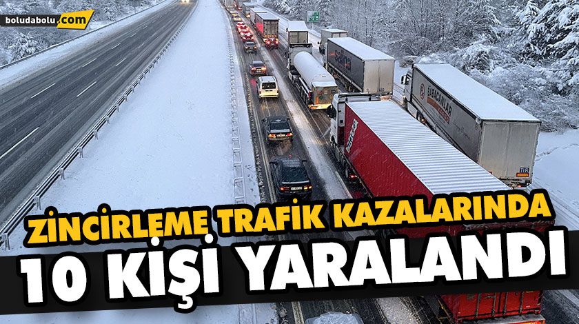 ZİNCİRLEME TRAFİK KAZALARINDA 10 KİŞİ YARALANDI ZİNCİRLEME TRAFİK KAZALARINDA 10 KİŞİ YARALANDI